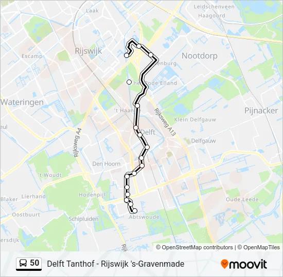 50 Bus Line Map