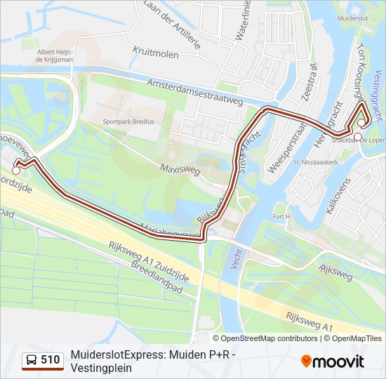 510 Bus Line Map