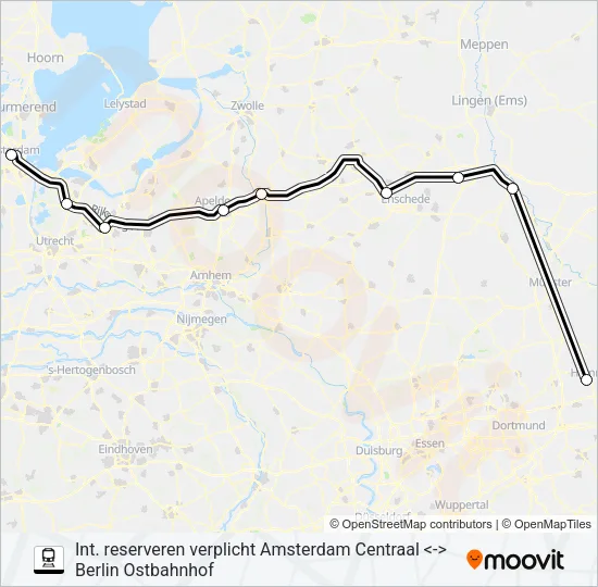 INTERCITY Train Line Map