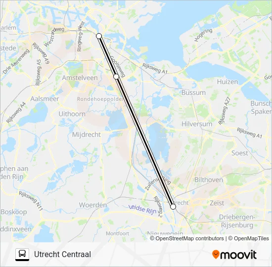 SNELBUS IPV TREIN Bus Line Map