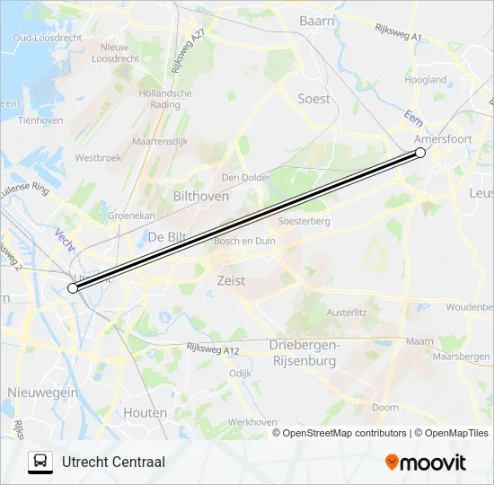SNELBUS IPV TREIN Bus Line Map