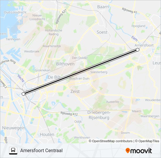 SNELBUS IPV TREIN Bus Line Map