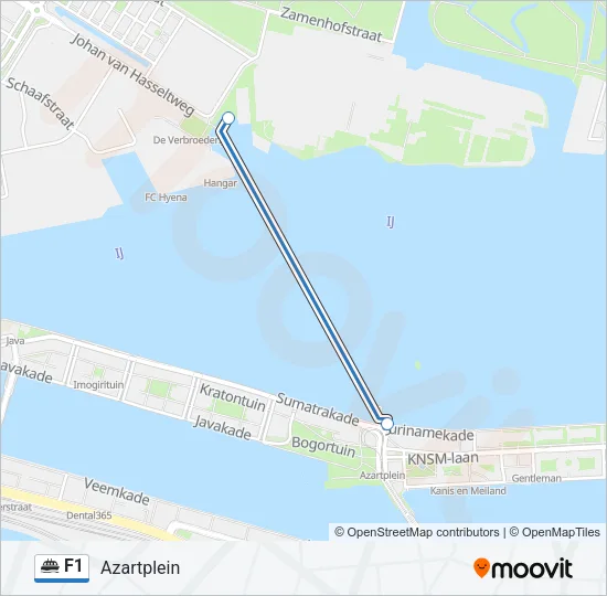 F1 Ferry Line Map