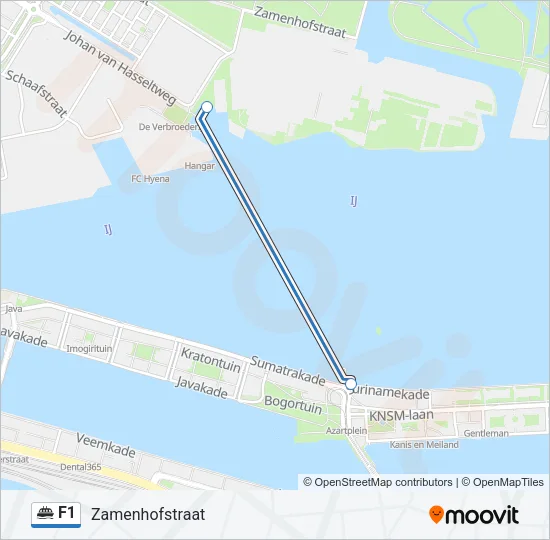 F1 Ferry Line Map