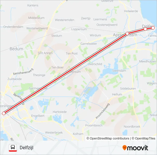SNELBUS IPV TREIN  Line Map