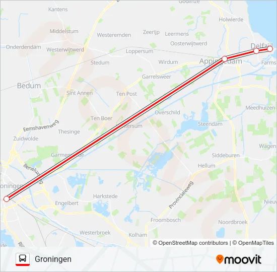 SNELBUS IPV TREIN  Line Map