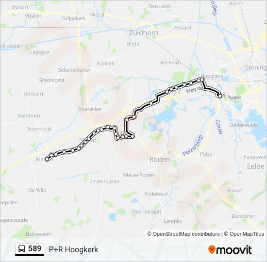 589 Bus Line Map