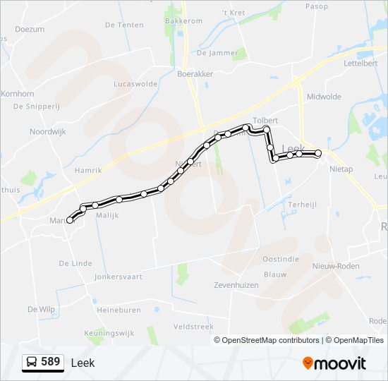 589 Bus Line Map