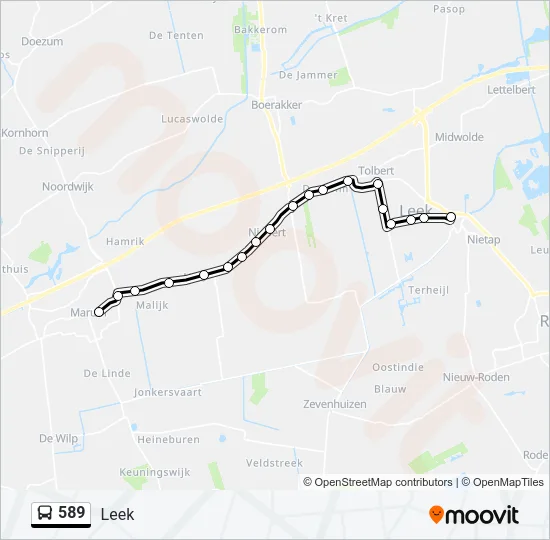 589 Bus Line Map