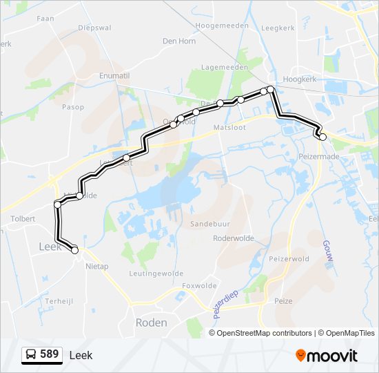 589 Bus Line Map