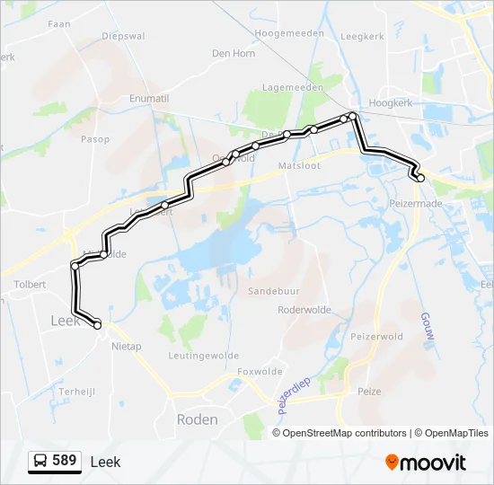 589 Bus Line Map