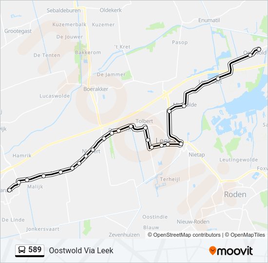 589 Bus Line Map
