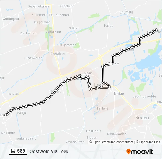 589 Bus Line Map