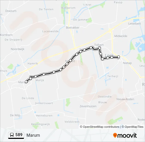 589 Bus Line Map