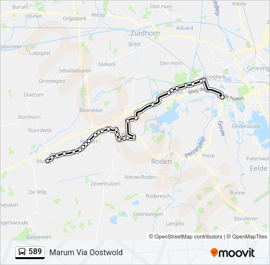 589 Bus Line Map