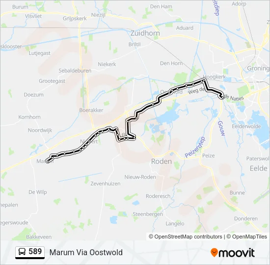 589 Bus Line Map
