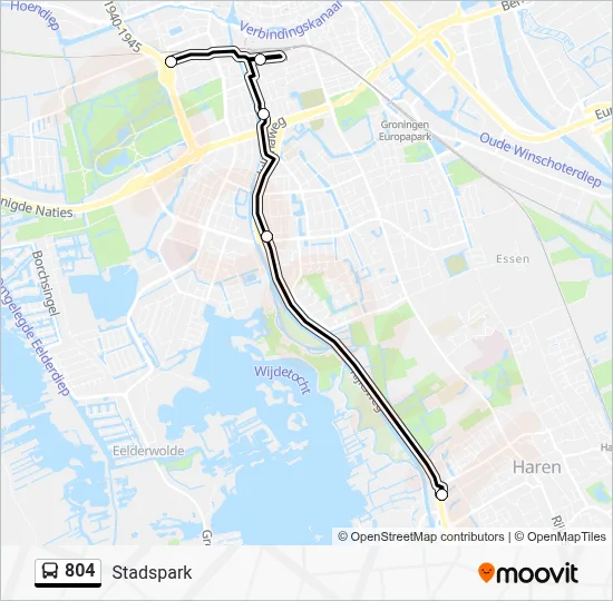 804 Bus Line Map