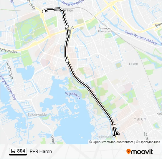 804 Bus Line Map