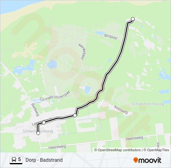 5 Bus Line Map