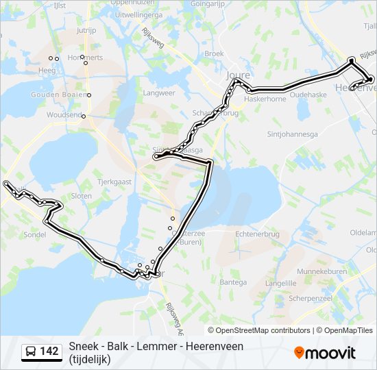 142 Bus Line Map