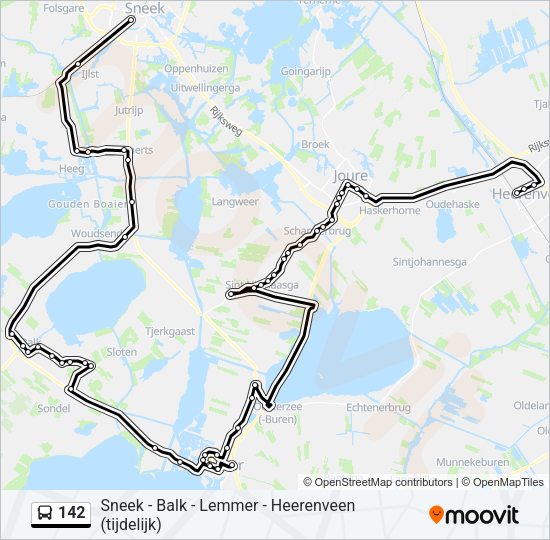 142 Bus Line Map