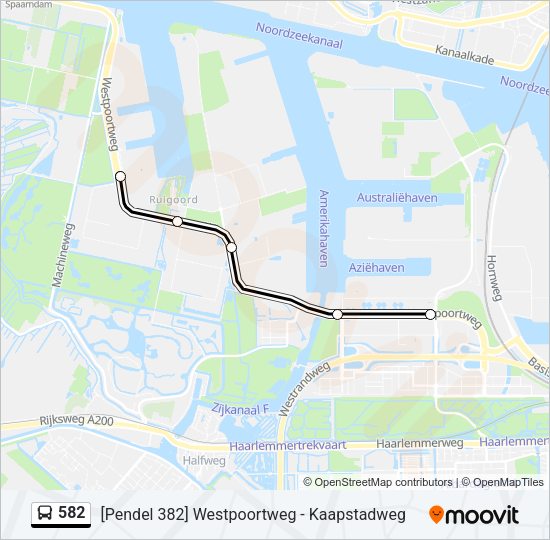 582 Bus Line Map