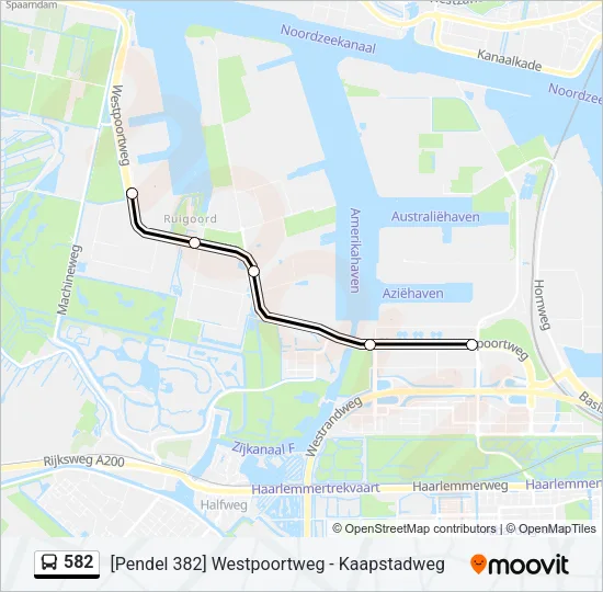 582 Bus Line Map