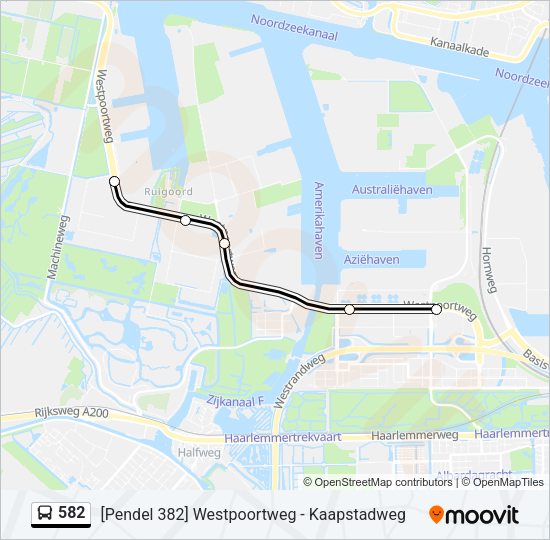 582 Bus Line Map
