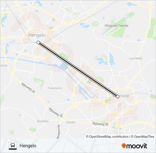 SNELBUS IPV TREIN Bus Line Map