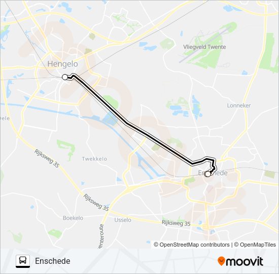 SNELBUS IPV TREIN Bus Line Map