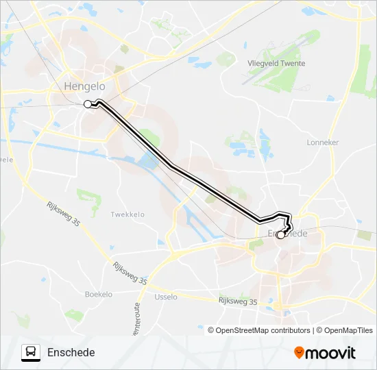 SNELBUS IPV TREIN Bus Line Map