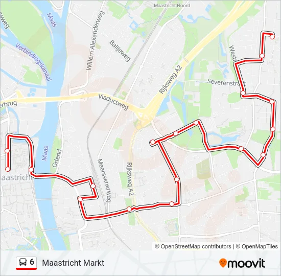 6 Bus Line Map