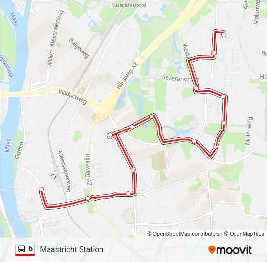 6 Bus Line Map