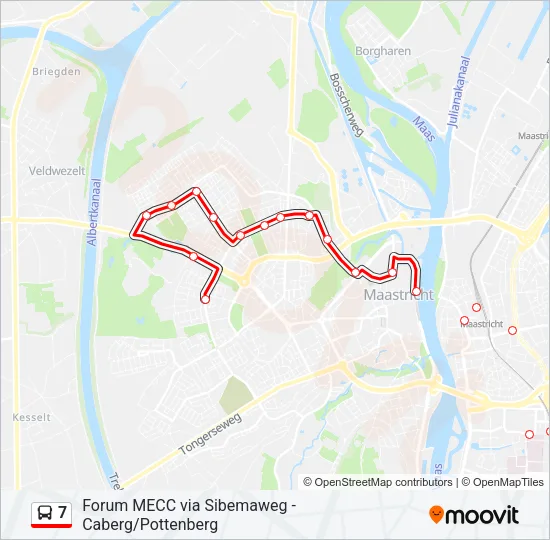 Buslinie 7 Karte