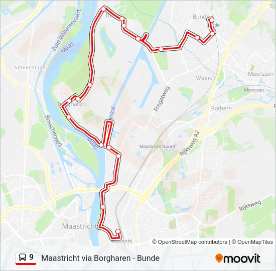 Buslinie 9 Karte
