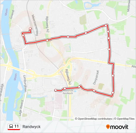 Buslinie 11 Karte