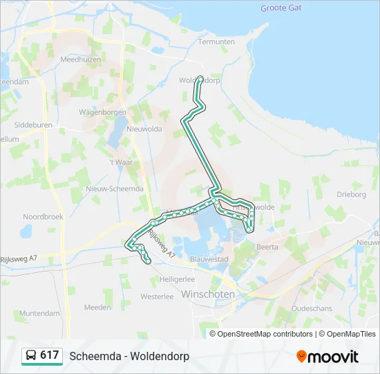 617 Bus Line Map