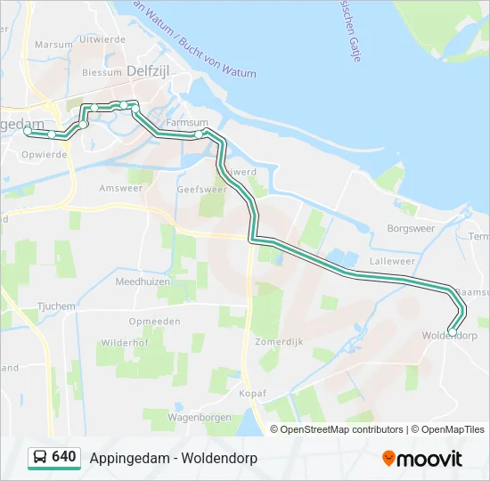 640 Bus Line Map
