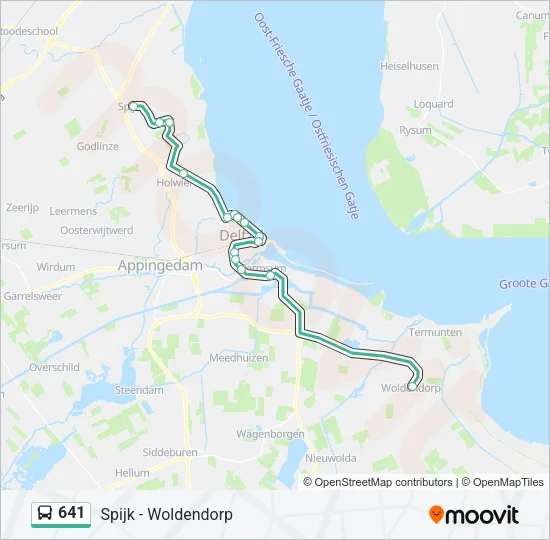641 Bus Line Map