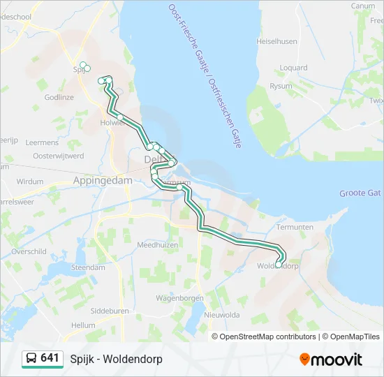 641 Bus Line Map