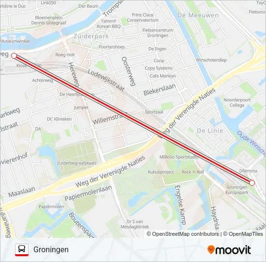 STOPBUS IPV TREIN  Line Map