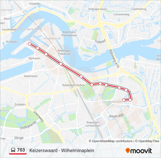 703 Bus Line Map
