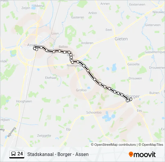 Buslinie 24 Karte