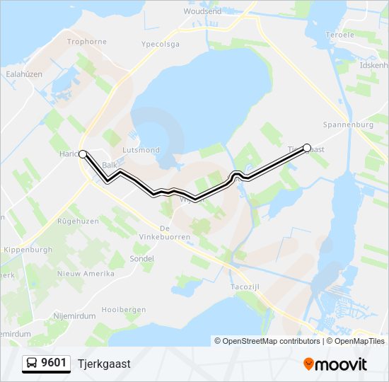 9601 Bus Line Map