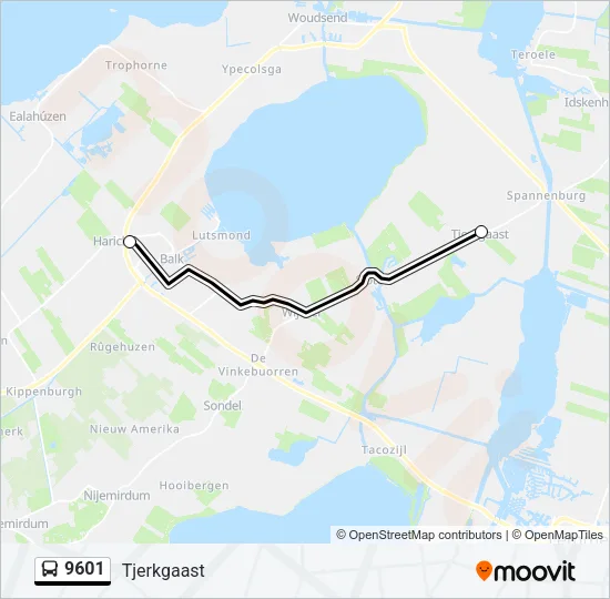 9601 Bus Line Map