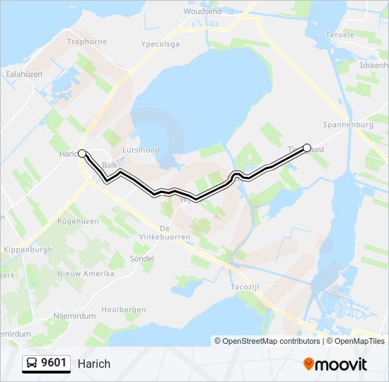 9601 Bus Line Map