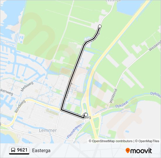 9621 Bus Line Map