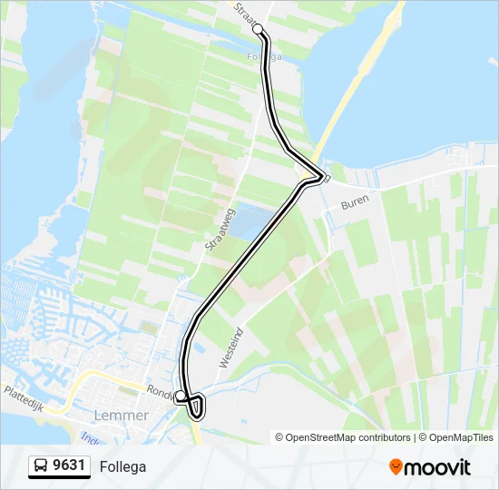 9631 Bus Line Map