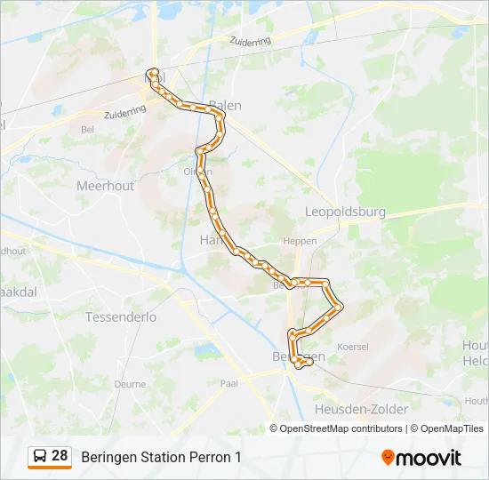 28 Bus Line Map