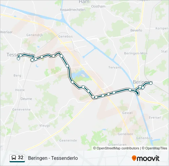 32 Bus Line Map